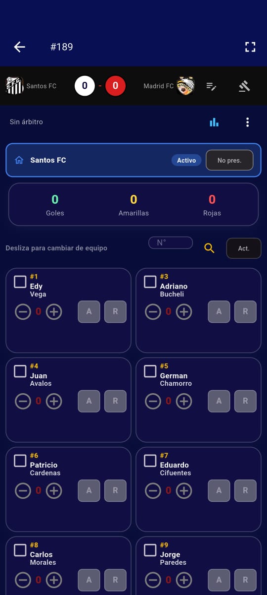 Marcador en vivo